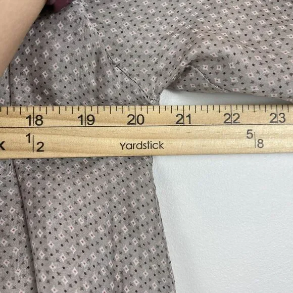 Baci Tunic Top Women Medium Multi Silk Draped Blouse Artsy Casual‎ Flowy Ruffle - Picture 7 of 8